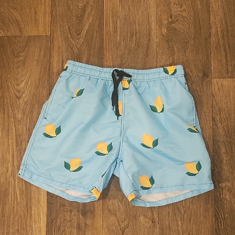 Silver Stone Light Blue Swim Shorts